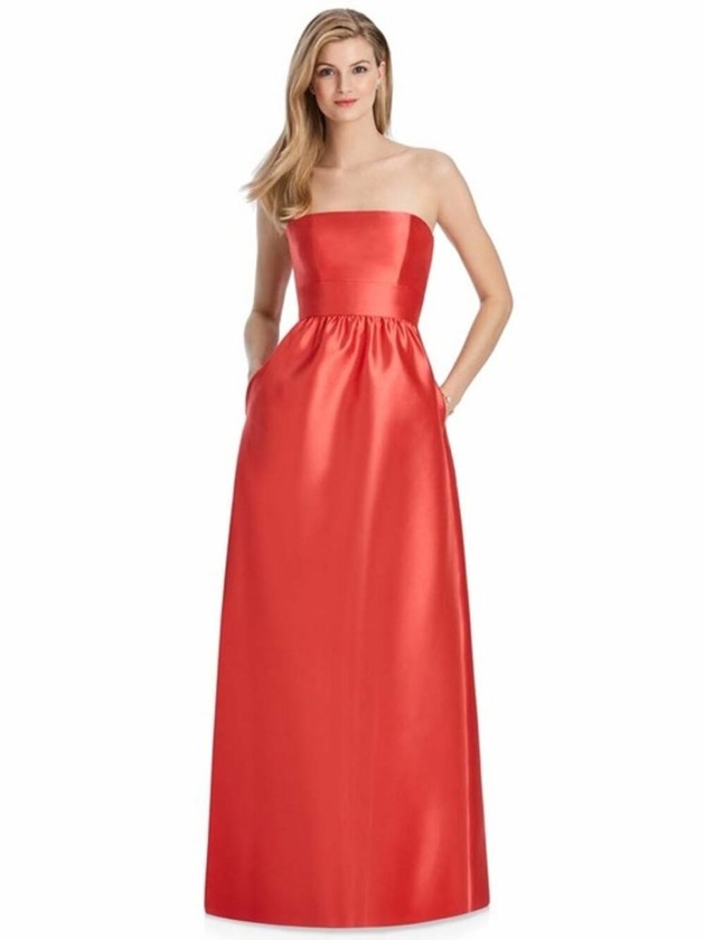 NWT Lela Rose Strapless Sateen Twill Dress Petal Tie Back Size 18